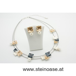 Mode-Collier Spirale & Perle